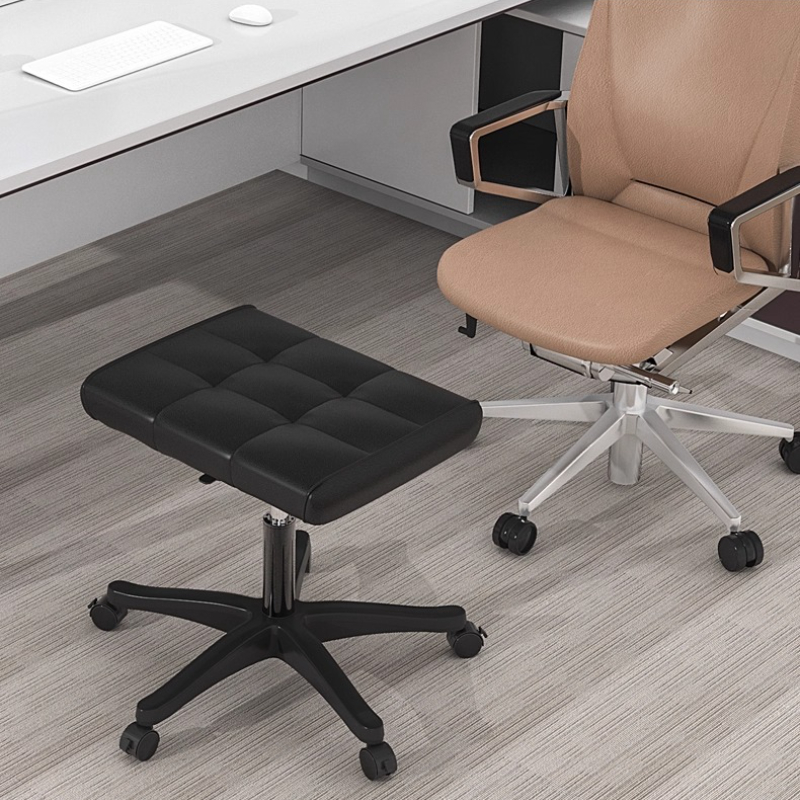 Footrest Under Desk - モダンなフットレストスツール、多目的調節可能なオットマン、豪華で快適なフットスツール、オフィスや自宅での昼寝用スツール