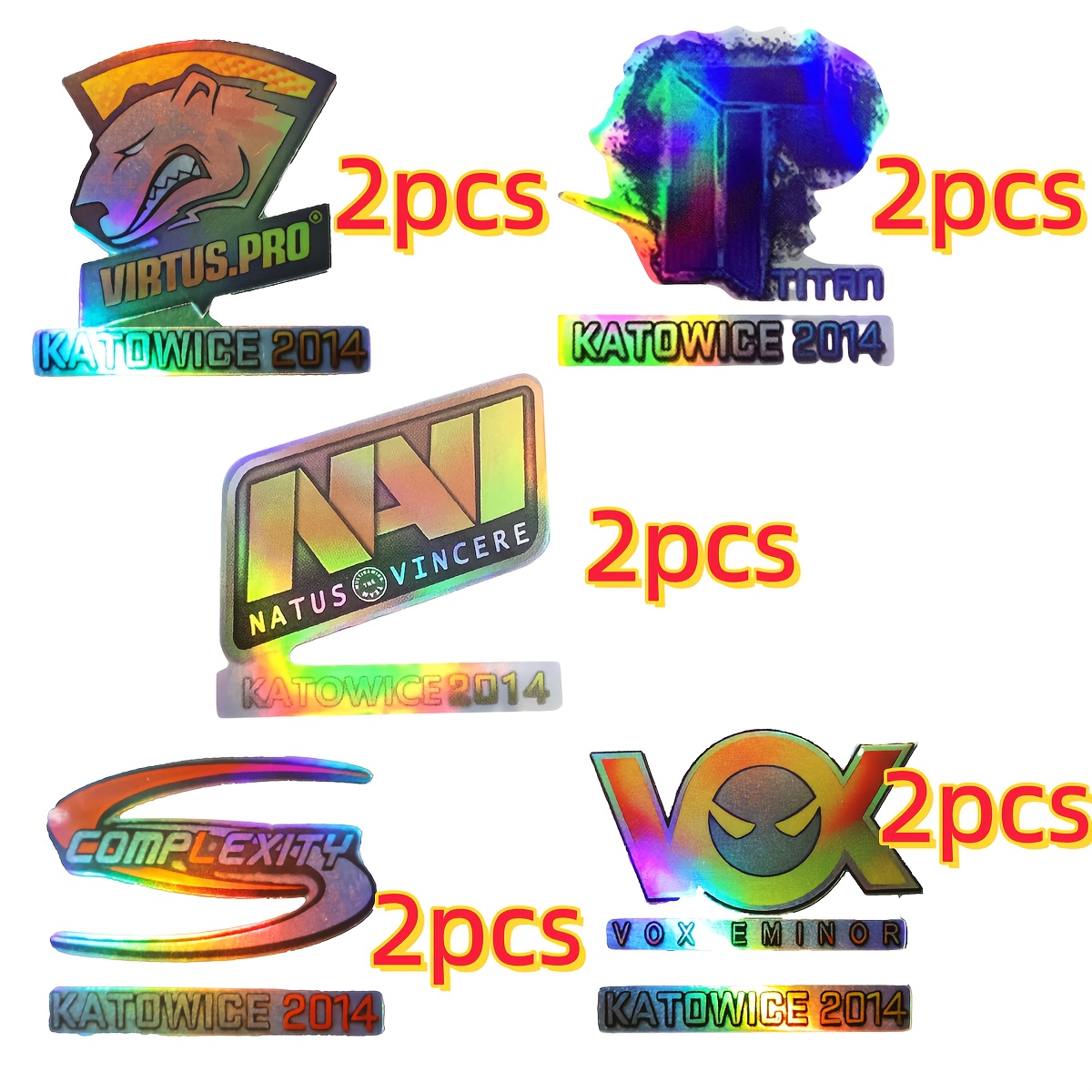 1セット ホログラフィックeスポーツチームステッカー 201 - Esports Gaming Gear のレビューと価格